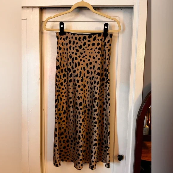 Realisation Par Tan and Black A-Line Skirt - Picture 1 of 3